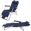 Set of 2 Portable Chaise Lounge Chair 60"