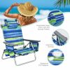4-Pack 5-Position Folding Reclining Chair with Pillow