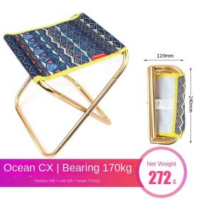 Outdoor folding chairs aluminum alloy (select: Outdoor folding chairs-blue)