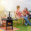 Camping Stove N001 Black Iron Panel With Chimney