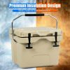 16 Quart 24-Can Capacity Insulated Ice Cooler with 2 Cup Holders