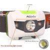 3W Red White LED Lightweight Light; AAA Battery Headlamp