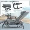 Chaise Lounge Glider Chair with Armrests and Pillow