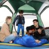 2-3 Person Camping Tent Foldable Waterproof with 2 Mosquito Nets Windows