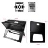 Portable barbecue grill, foldable charcoal grill