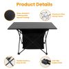 Foldable Camping Table With Storage Basket