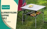 Folding Lightweight Compact Aluminum Camping Table