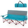 3 Person Camping Chair with 2 Cup Holders; Storage Bag